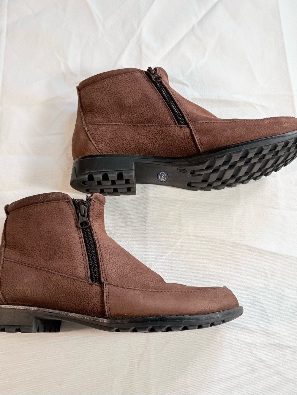 Dr. Scholl's Daria Brown Leather Dual Zip Ankle Boots Women's Size 9